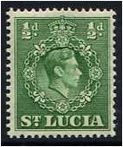 St Lucia 1938 d Green. SG128.