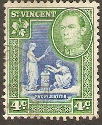 St Vincent 1949 4c Green and black. SG167.