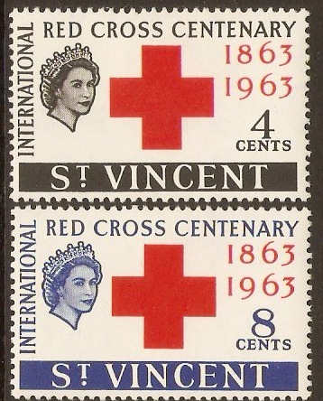 St Vincent 1963 Red Cross Anniversary Set. SG205-SG206.