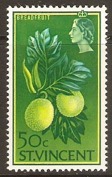 St Vincent 1965 50c Breadfruit Stamp. SG242.