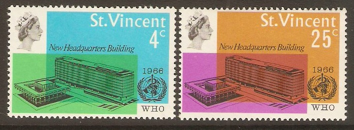 St Vincent 1966 WHO HQ Inauguration Set. SG252-SG253.