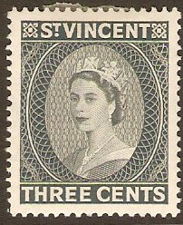 St. Vincent 1955 3c slate. SG191.