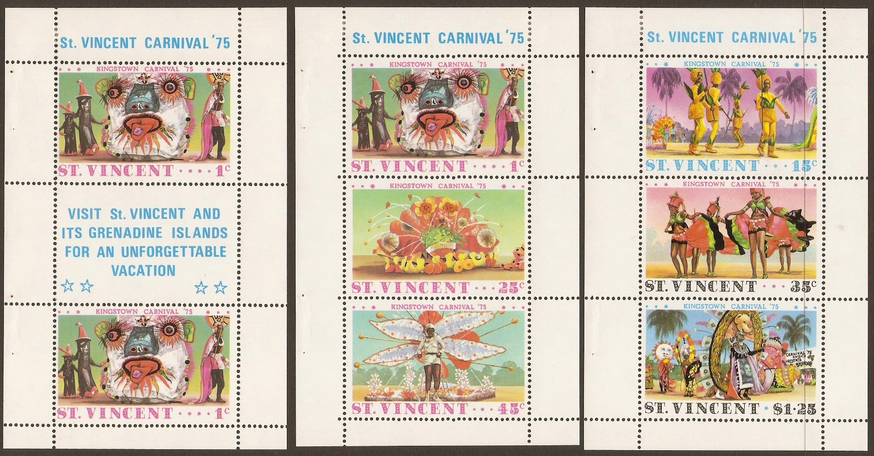 St. Vincent 1975 Carnival Set. SG415-SG420.