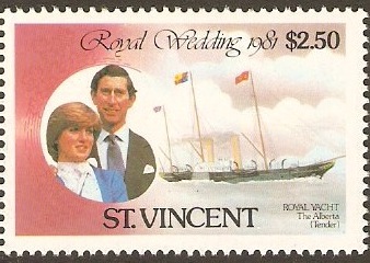 St. Vincent 1981 $2.50 Royal Wedding Stamp. SG670.