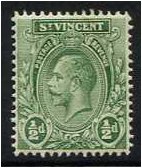 St Vincent 1913 d Green. SG108.
