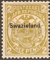 Swaziland 1889 2d olive-bistre. SG5.