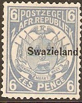 Swaziland 1889 6d blue. SG6.