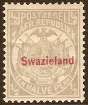 Swaziland 1892 d grey. SG10.