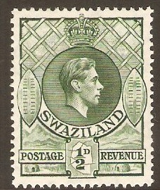 Swaziland 1938 d green. SG28a.