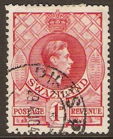 Swaziland 1938 1d Rose-Red. SG29.