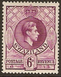 Swaziland 1938 6d deep magenta. SG34.