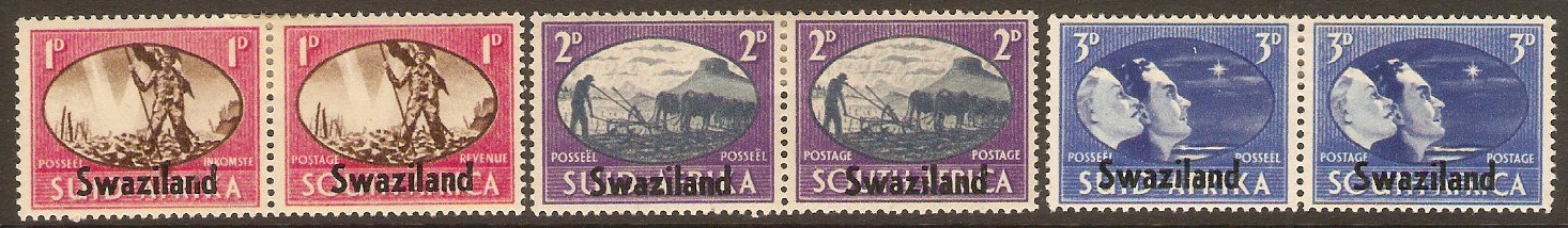 Swaziland 1945 Victory set. SG39-SG41.