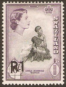 Swaziland 1961 1r on 10s. SG76.