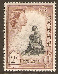 Swaziland 1961 2c Black and brown. SG80.