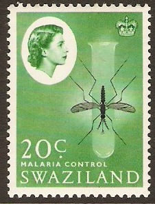 Swaziland 1962 20c Black and green. SG101.