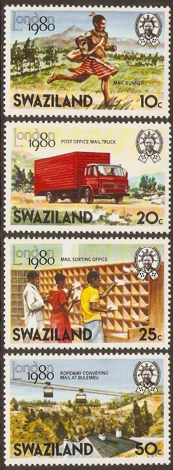 Swaziland 1980 London Stamp Exhibition Set. SG355-SG358.