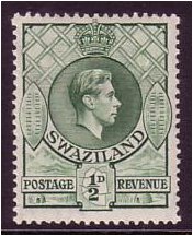 Swaziland 1938 d. Green. SG28.
