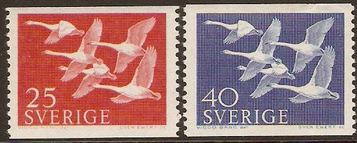Sweden 1956 Northern Countries Stamps. SG376-SG377.