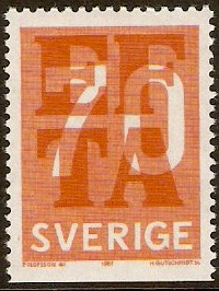 Sweden 1967 EFTA Stamp. SG527.