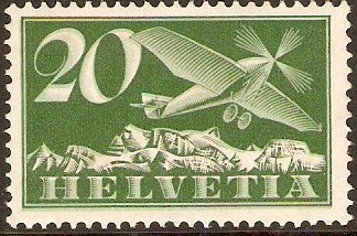 Switzerland 1923 20c Green and deep green. SG317.