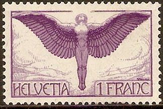 Switzerland 1923 1f Reddish lilac and purple. SG327. - Click Image to Close