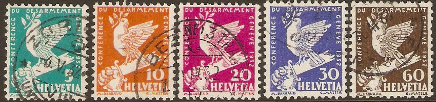 Switzerland 1932 Int. Disarmament Conference Series. SG338-SG342