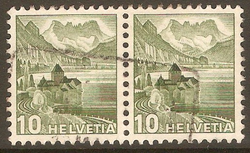 Switzerland 1948 10c Green - Landscapes series. SG490.
