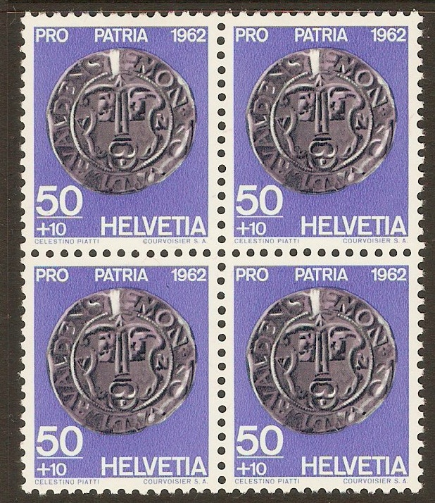 Switzerland 1962 50c +10c "PRO PATRIA 1962" series. SG667.