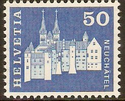 Switzerland 1964 50c new blue. SG703.