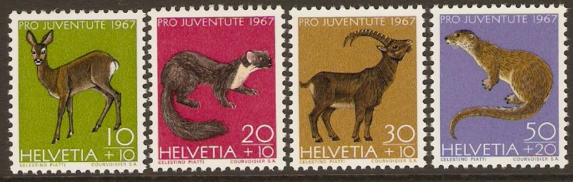 Switzerland 1967 "Pro Juventute" Charity Stamps. SGJ217-SGJ220.