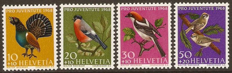 Switzerland 1968 "Pro Juventute" Charity Stamps. SGJ221-SGJ224.