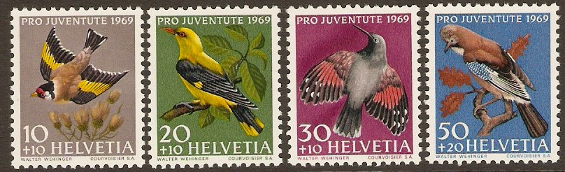 Switzerland 1969 "Pro Juventute" Charity Stamps. SGJ225-SGJ228.