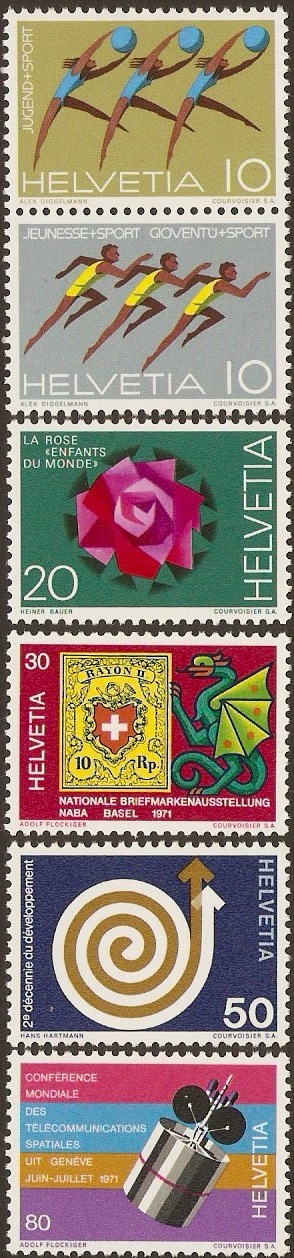 Switzerland 1971 Publicity Set. SG804-SG809.