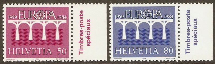 Switzerland 1984 Europa Stamps. SG1068-SG1069.
