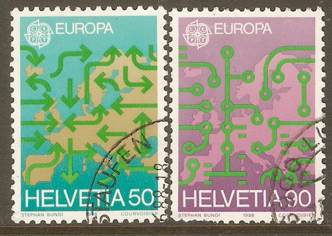 Switzerland 1988 Europa set. SG1149-SG1150.