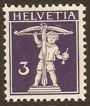 Switzerland 1908 3c Deep violet. SG254.