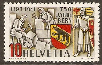 Switzerland 1941 10c Berne Anniversary Stamp. SG426.