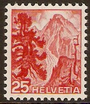 Switzerland 1948 25c Scarlet. SG492.