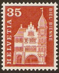 Switzerland 1960 35c Orange-red. SG620.