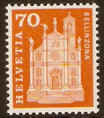Switzerland 1960 70c Orange. SG624.