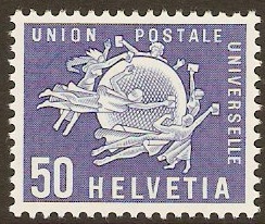 UPU 1957 50c Blue. SGLP7.