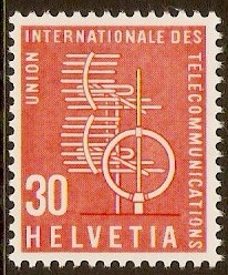 ITU 1958 30c Orange. SGLT5.
