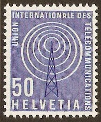 ITU 1958 50c Blue. SGLT7.