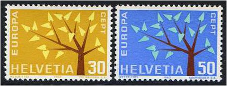 Switzerland 1962 Europa Stamp Set. SG668-SG669.