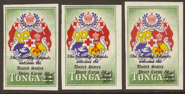 Tonga 1967 Peace Corps Official Airmail Set. SGO26-SGO28. - Click Image to Close