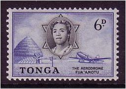 Tonga 1953 6d Black and deep blue. SG108.