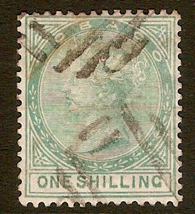 Tobago 1879 1s Green. SG4.