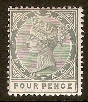 Tobago 1885 4d Grey. SG22.