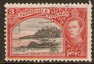 Trinidad & Tobago 1938 3c Black and scarlet. SG248.