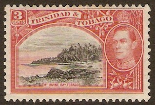 Trinidad & Tobago 1938 3c Black and scarlet. SG248.